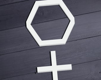 Small Hamilton Wall Panel | 3D Geometric Accent Wall | Eco-Friendly MDF & PVC