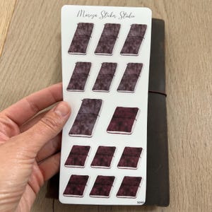 Pegatinas para cuaderno | Pegatinas de acuarela para los amantes de la papelería |  Pegatinas para diario y scrapbooking | Pegatinas transparentes S040