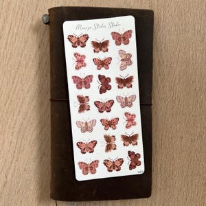 Schmetterling Sticker | Vintage Schmetterling Motten Aufkleber |  Wasserfarben Aquarell Schmetterling für Bullet Journal & Scrapbooking