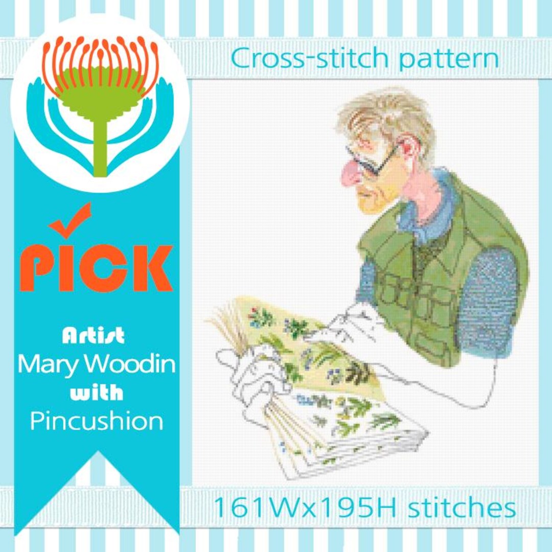 Mr. Geoffrey Cross Stitch Pattern: Mary Woodin Character Embroidery ...