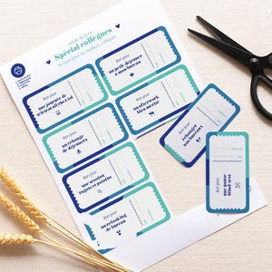 Coupons à imprimer Meilleurs Collègues. Cadeau collègue de bureau. Secret Santa. 16 bons pour son ami.e de bureau.