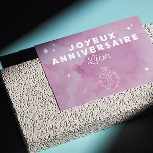 Tarjeta de cumpleaños signo astrológico LEO / signos del zodíaco / Astro, idea de regalo, idea de regalo de cumpleaños, tarjeta astrológica