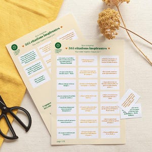 365 positive affirmations in French - PDF to print. DIY gift. printable affirmations, daily affirmations