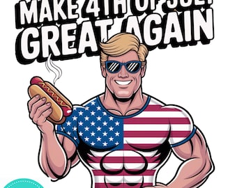 Retro 4th of July Design: Patriotic PNG, SVG, JPG (Digital Download, 3-Picture Set)