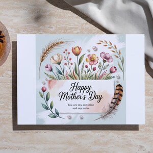 PRINTABLE Mother&#39;s Day Card | Mothers Day Card Instant Download | Happy Mothers Day Card | Digital Mothers Day Card size 5 by 5&quot;