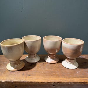Frankoma Pottery Desert Sand Goblets 26LC Set of 4