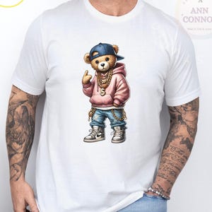 Compton Bear Hip-hop T-shirt Compton California Bear - Etsy