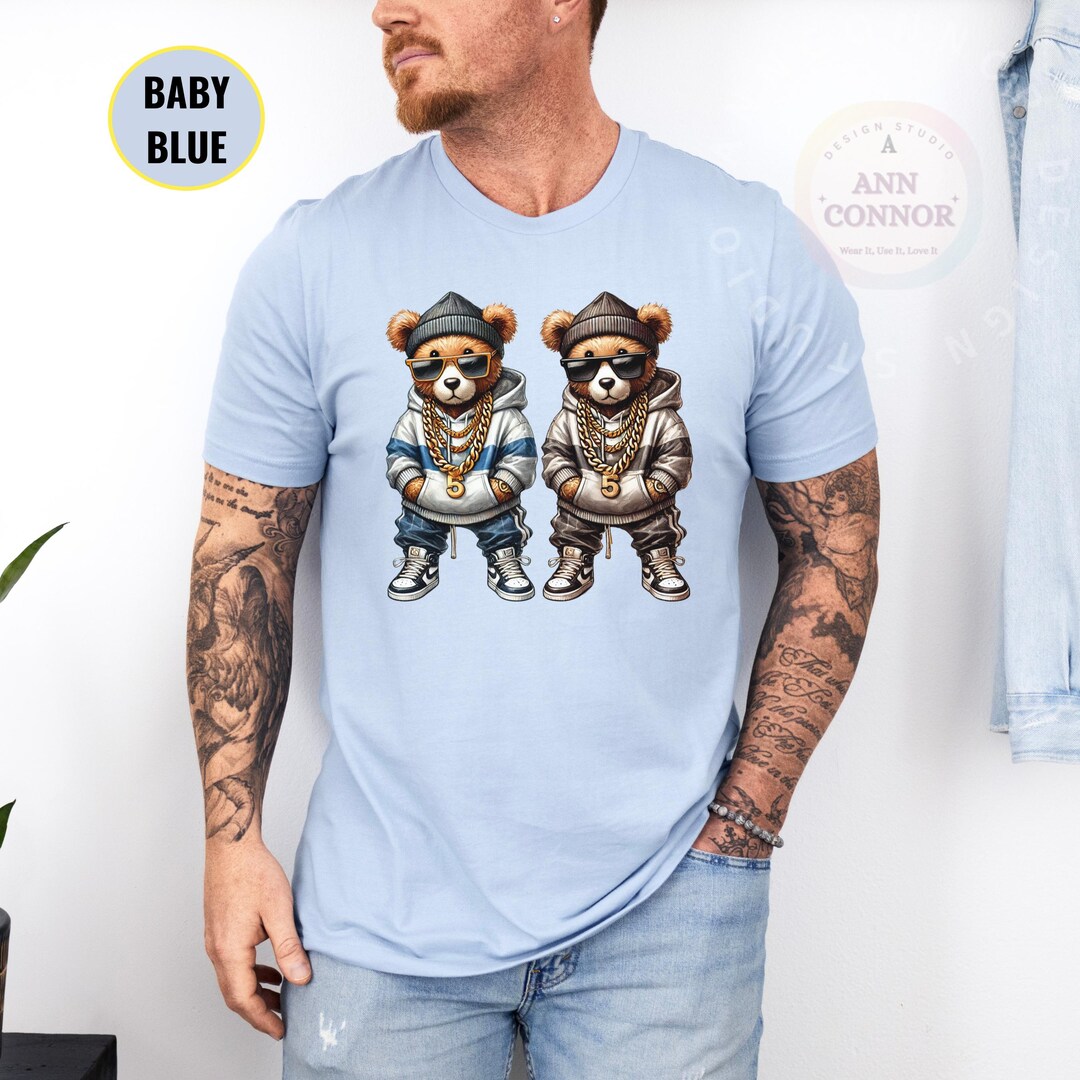 Hip Hop Swag Teddy Bear T-shirt | Rapper Teddy Graphic Tee | Urban ...