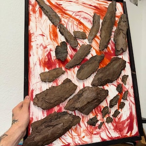 Original Bark Wall Art | Textured Natural Tree Bark Painting | Handmade Wall Decor | Mixed Media Art | Eco Rustic Interior