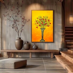 Modern Spring Floral Wall Art | Digital Download | Preppy Grand millennial Art | Instant Southern Wall Decor Print