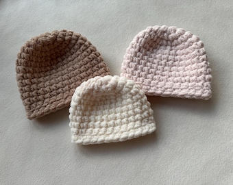 Easy Crochet Baby Beanie Pattern – Newborn to 12 Months (PDF Pattern)