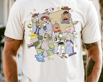 Disney Toy Story Shirt, To Infinity And Beyond Tee, Woody Jessie Buzz Bo Peep Rex Aliens Hamm Slinky Dog Mr And Mrs Potato Sweatshirt