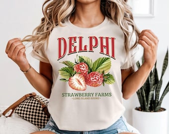 Delphi Strawberry Farms T-shirt, Long Island Sound Tee, Percy Jackson Camp Half Blood Hoodie, Disney Strawberry Service Sweatshirt