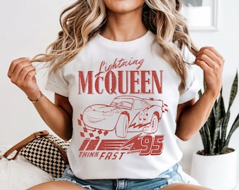 Lightning McQueen T-Shirt, Disney Cars Tee, Radiator Springs Sweatshirt, Think Fast Tee, Disneyland Vacation Trip Hoodie, Racing Season Tee