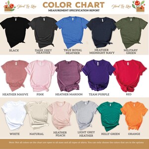 the color chart for a women's t - shirt