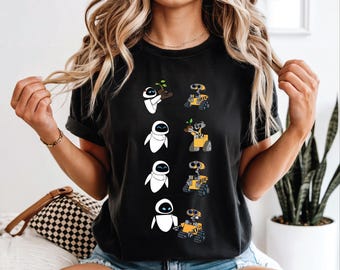 Wall-E And Eve Valentine T-shirt, Happy Valentine's Day Hoodie, Disney Love Trip Hoodie, Family Valentine Sweatshirt, Love Day Shirt