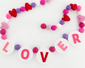 Friendship Bracelet Banner: Valentine's Party Decor with Felted Shapes