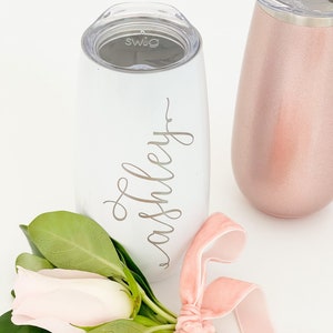 Personalized Champagne Flute: Bridal Party Tumbler, 6oz SWIG Flute
