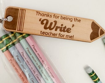 Personalized Teacher Appreciation Pencils, Return to Teacher Pencils, teacher gift
