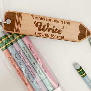 Personalized Teacher Appreciation Pencils, Return to Teacher Pencils, teacher gift image 1