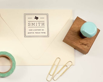 State Silhouette Return Address, Custom Rubber Stamp, Personalized Address Label, Personalized Rubber Stamp, Snail Mail