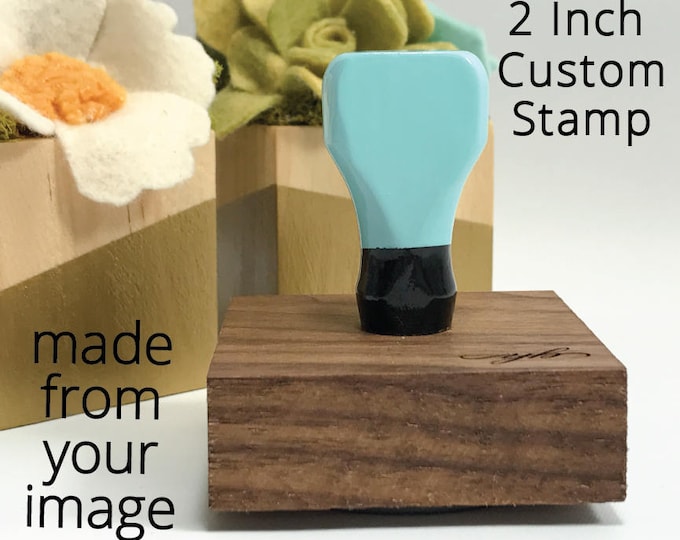 2 Inch Custom Rubber Stamp, Your Design Logo Stamp, Personalized