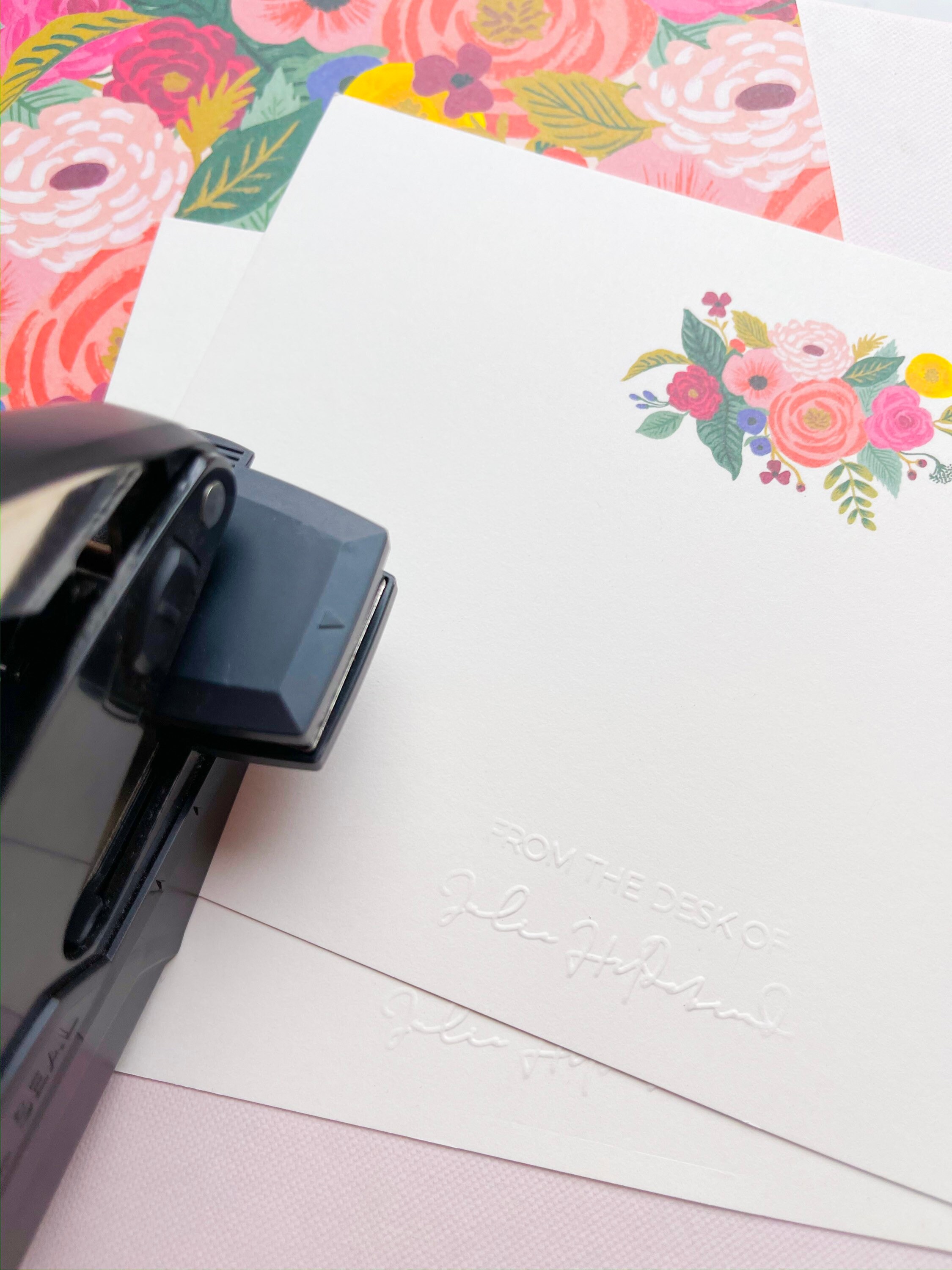 Embossing Stamp Desktop Embosser Custom Image Embossing Set Etsy