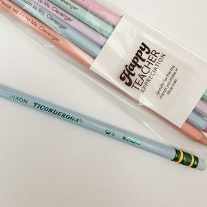 Personalized Teacher Appreciation Pencils, Return to Teacher Pencils, teacher gift image 4