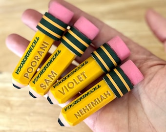 Personalized Pencil Eraser | Engraved Name, Teacher Student Gift