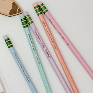 Personalized Teacher Appreciation Pencils, Return to Teacher Pencils, teacher gift image 3