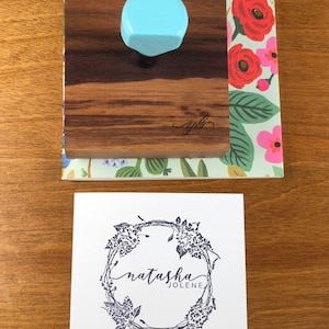 3 inch Custom Rubber Stamp, Logo Stamp, Your &#39;Design&#39; Stamp, Robins Egg Blue, Wooden Rubber Stamp, Personalized Rubber Stamp, Logo Stamp