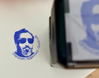 Custom Teacher Face Stamp: Funny Self-Inking Approval Stamp