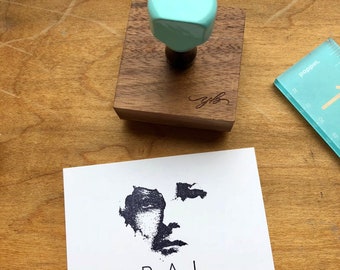 Custom Logo Rubber Stamp: 2-inch Personalized Wooden Stamp