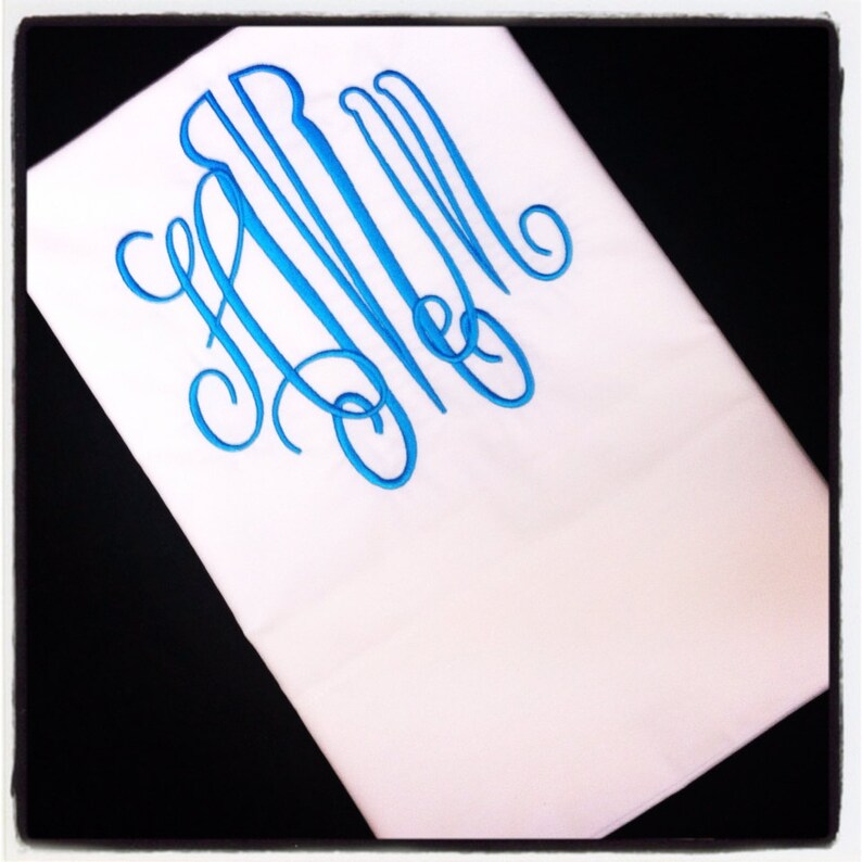 Personalized / Embroidered / Monogrammed Pillowcase With Extra Etsy