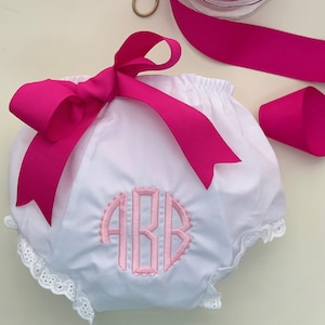 Baby Diaper Cover - Embroidered Monogrammed Personalized baby bloomers - diaper covers - Baby Gift