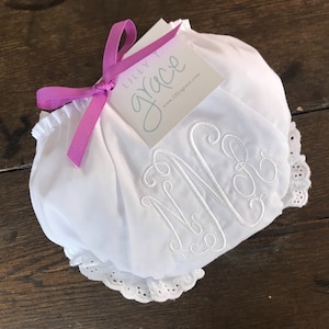 Baby Diaper Cover - Embroidered Monogrammed Personalized baby bloomers - diaper covers - Baby Gift