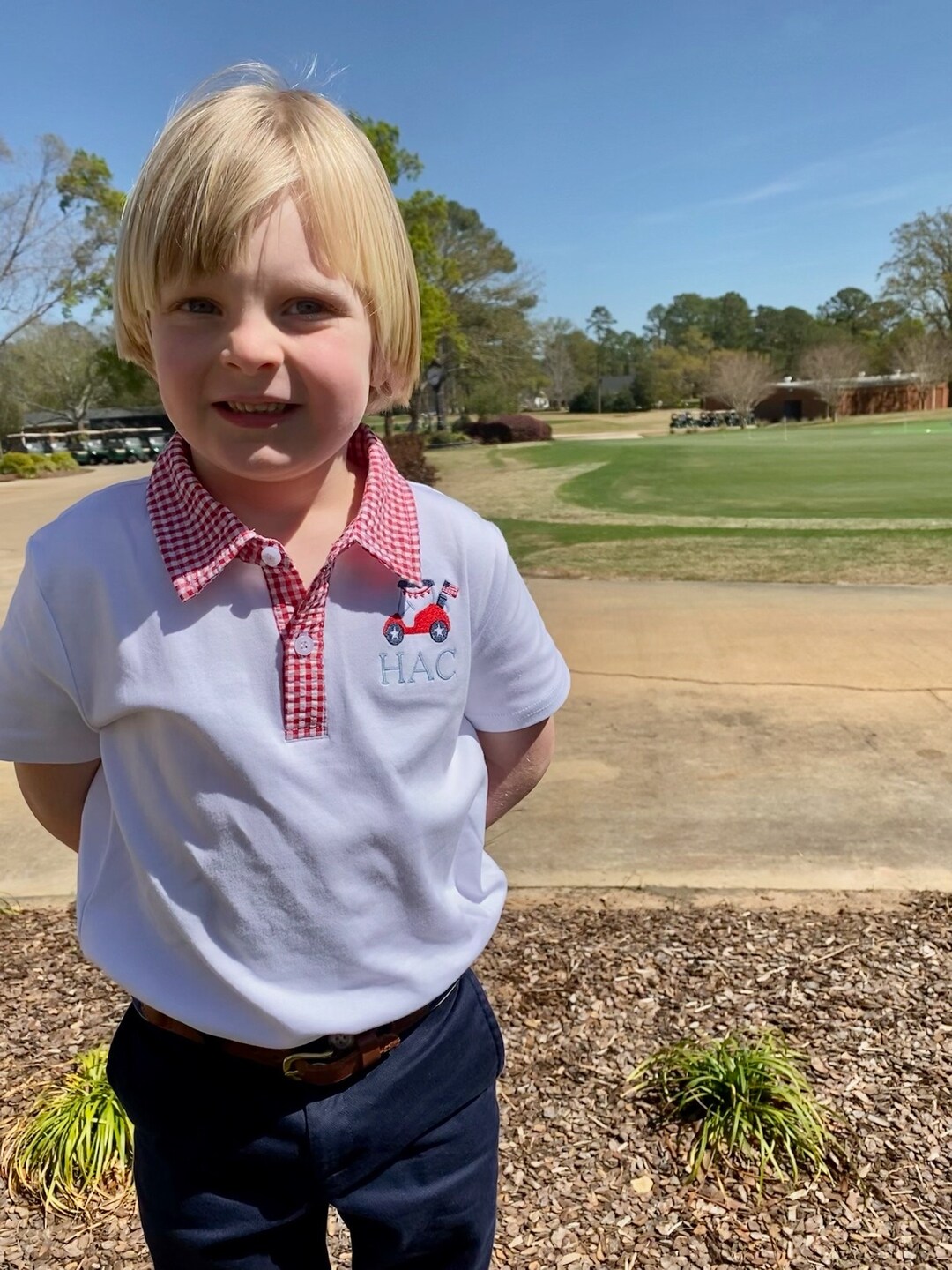 Child's Polo Shirt Monogrammed / Personalized / Embroidered With ...