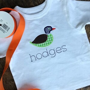 Duck Applique Toddler Shirt: Mallard Tee, Fall Apparel