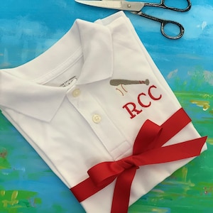 Boys Baseball Polo Shirt / preppy baseball polo for boys / baseball and bat polo