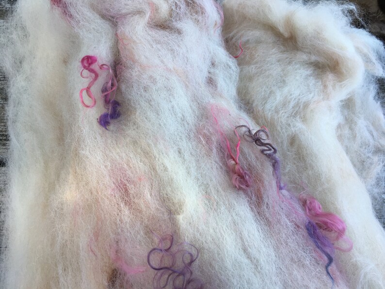 9oz alpaca Art batt corriedale wool and mohair for spinning or felting,