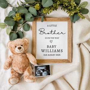 Digital Baby Boy Pregnancy Announcement Template,Editable Social Media Baby Brother Reveal,Editable Social Media Baby Boy Reveal-204a-191a