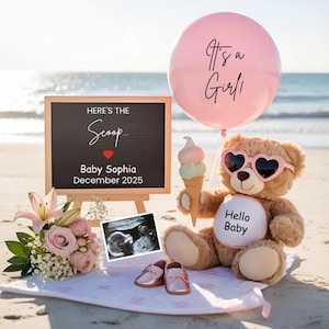 Strand Schwangerschaft Ankündigung Vorlage, Nautische Baby Ankündigung, Strand Sand Baby Ankündigung, Sonnenuntergang Strand Schwangerschaft, Schwangerschaft Vorlage,