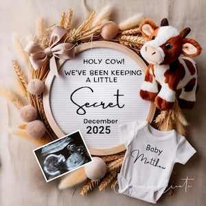 Western Pregnancy Announcement, Cow Baby Reveal, Our First Rodeo, Country Farm Baby Reveal, Cowboy Baby Announcement Digital, Cowboy Baby