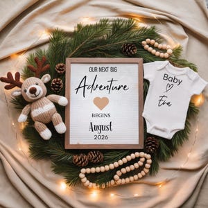 Adventure Pregnancy Announcement Digital, Mountain Baby Reveal, Outdoorsy Gender Neutral Editable Template, Social Media Baby Announcement