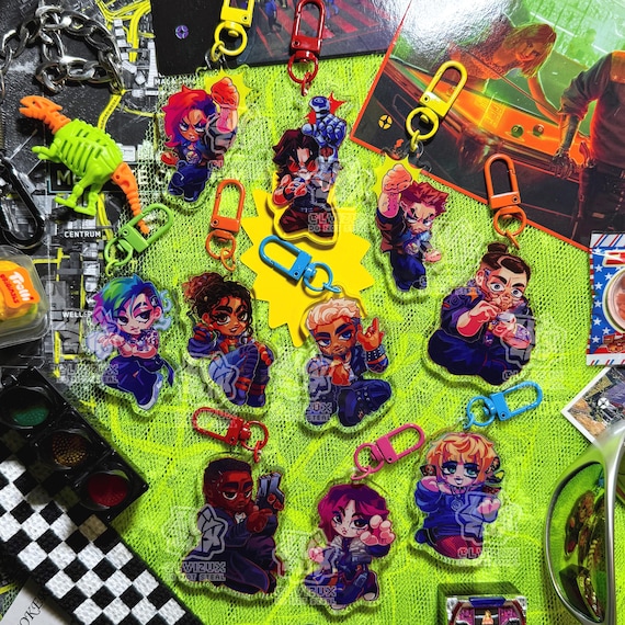CYBERPUNK 2077 acrylic keychains and stickers - v - johnny- reed - songbird - kerry - judy - panam - jackie - misty