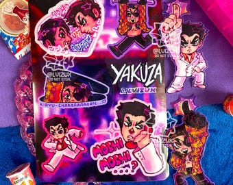 YAKUZA sticker set - kiryu - majima