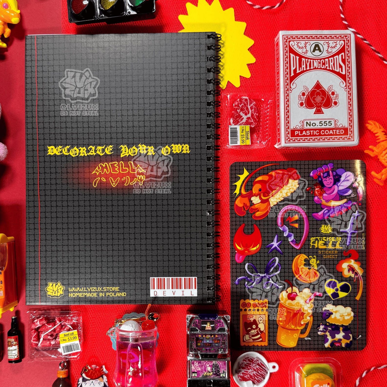 STICKER HELL Sticker Book and Sheet - Original - Fun - Random - Storage ...
