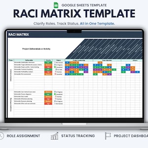 Modèle de matrice RACI pour Google Sheets – Tableau des rôles et responsabilités pour la gestion de projet