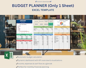 月々の収入と支出を追跡するためのExcel予算プランナーテンプレート