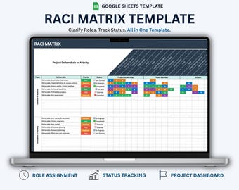 RACI Matrix Google Sheets Template – Roles & Responsibilities Chart for Project Management
